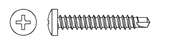 Bild von Bohrschraube 6,3x16mm, VE=500 Stk.