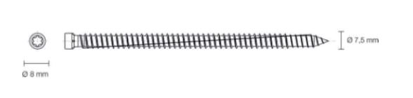 Bild von bg Rahmenfixschr.ZK-T30,7,5x132,VE=100