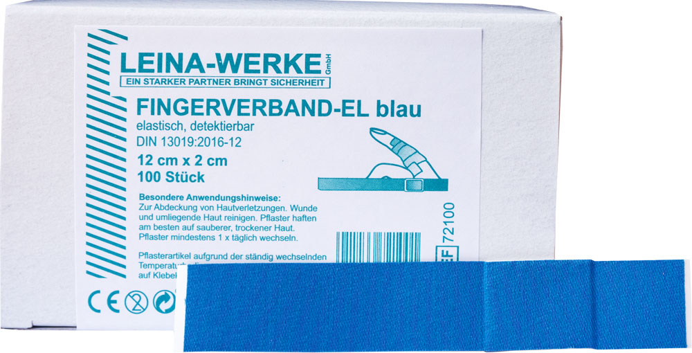 Bild von Fingerverband EL BLAU 12x2cm,100Stk.pro Schachtel
