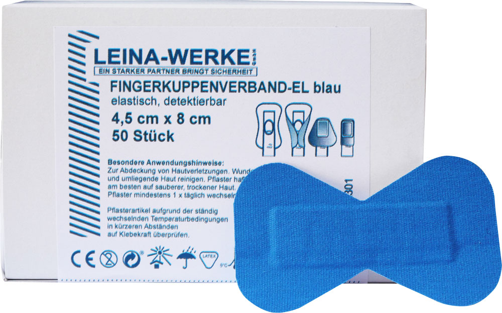 Bild von Fingerkuppenverband EL BLAU 4,5x8cm,50Stk.pro Schachtel