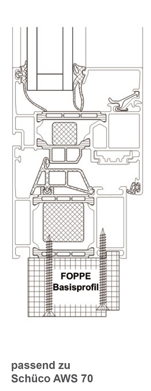Bild von FOPPE Basisprof. AWS70 56/60mm, 2400mm,Pak 10Stk.
