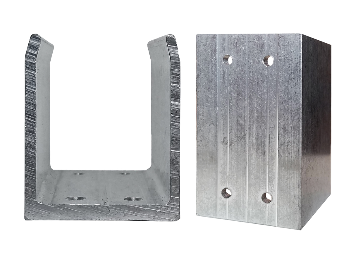 Bild von T-Verbinder p.z. FWS 50
mit 2 x Bohrungen für Riegel 322390
mit einer Bautiefe von 55mm