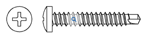 Bild von Bohrschraube Ø4,8x13mm, VE=500 Stk.