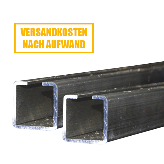 Bild von Schlitzrohr 30x30 Stahl roh., Stange 6 m,Pak10