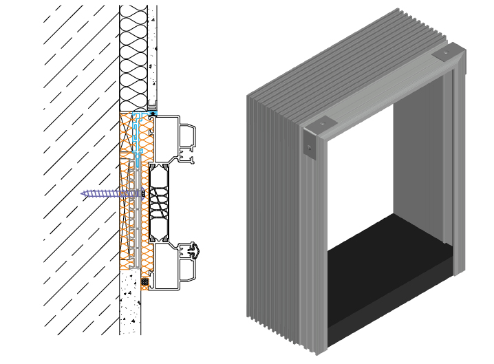 Bild von FOPPE Vorabzarge Typ1, Variabel, 1200x2400 mm, RAL9016