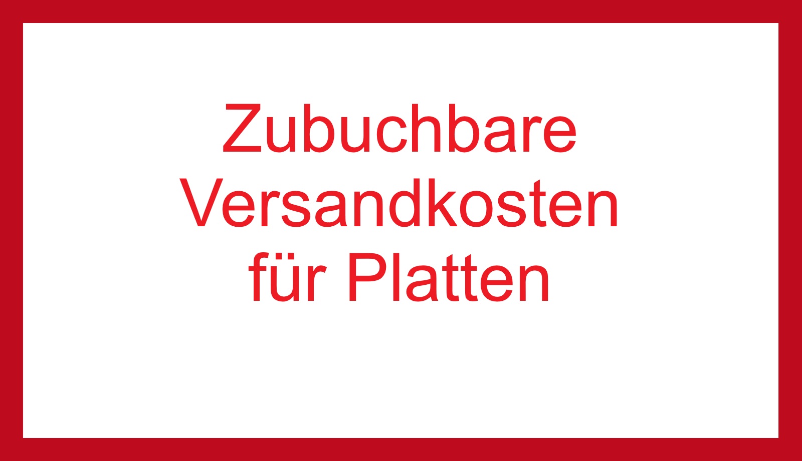 Bild von Frachtkosten Platten