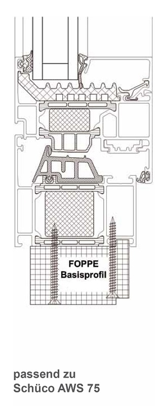 Bild von FOPPE Basisprof. AWS75 46/50mm, 2400mm,Pak 10Stk.