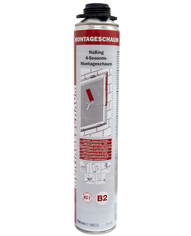 Bild von Nüßing 4 Seasons Montageschaum B2,  750ml, 1VE=12Dosen
