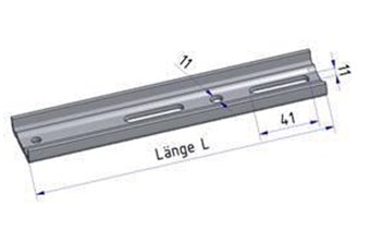 Bild von Montagelasche XL 275x40x3,Bo8,5 Pak50
